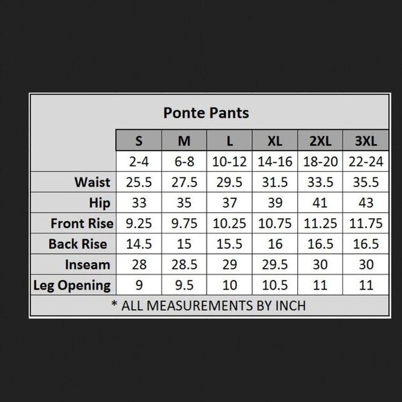 Ponte Knit Slim Fit Pants Pull-Up Style CF002 - Picture 7 of 7